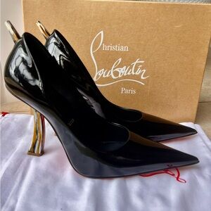Christian Louboutin Kate Clawmax Black Patent Heels